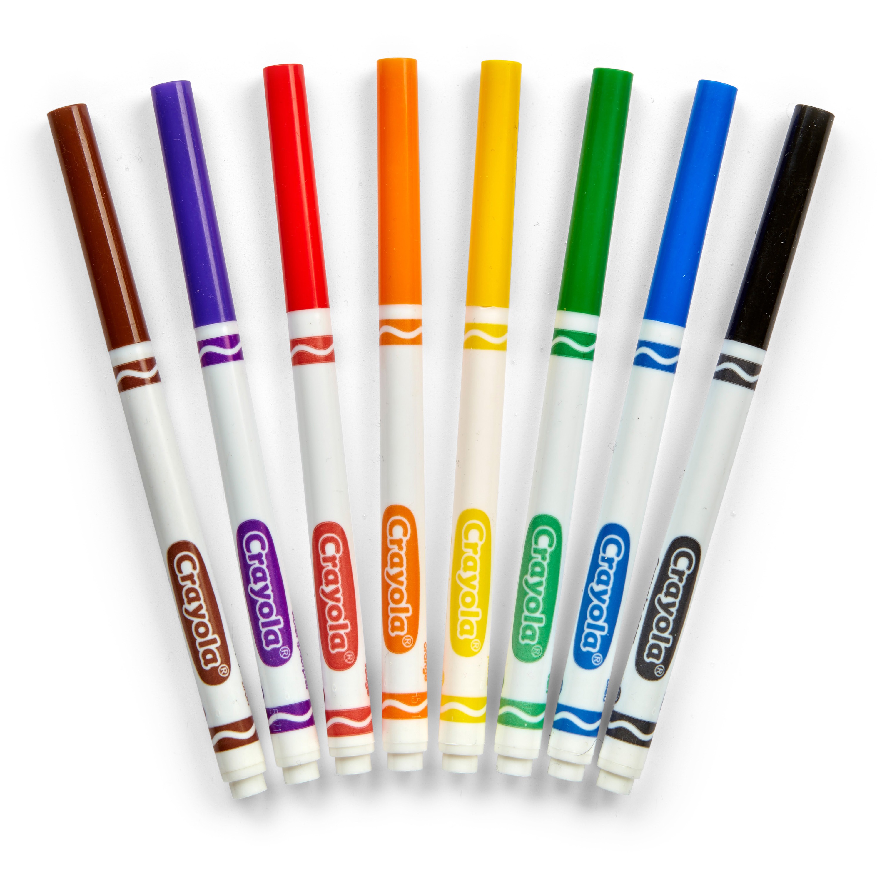 Crayola Fine Point Non-Washable Markers, Classic Colors - 8 pack